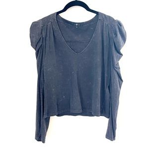 7 For All Mankind Puffy Shoulder Sleeve Shirt